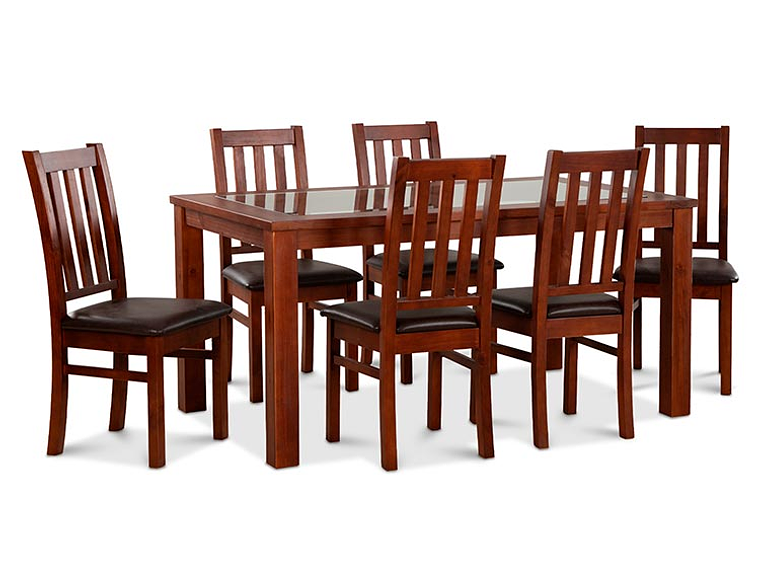 JUEGO DE COMEDOR CIC ÑUBLE PU 6 SILLAS CHOCOLATE 10