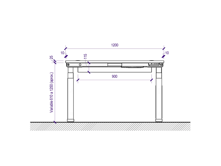 ESCRITORIO ELÉCTRICO STANDING DESK 120X60CM AE 3