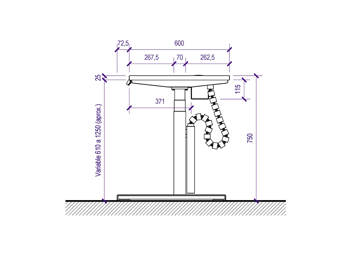 ESCRITORIO ELÉCTRICO STANDING DESK 120X60CM AE 4