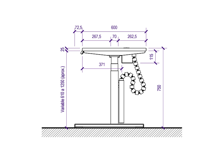ESCRITORIO ELÉCTRICO STANDING DESK 120X60CM AE 4