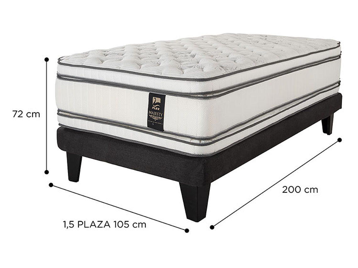 CAMA EUROPEA FLEX MAJESTY 1.5 PLAZAS 5