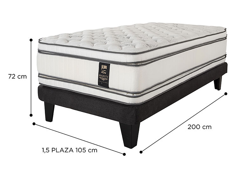 CAMA EUROPEA FLEX MAJESTY 1.5 PLAZAS 5