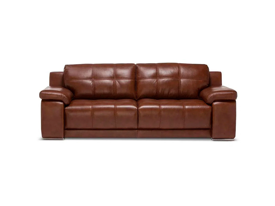 SOFÁ ROSEN 5037 3 CUERPOS CUERO CARAMELO 1