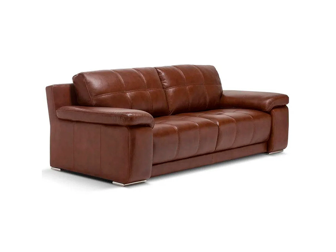 SOFÁ ROSEN 5037 3 CUERPOS CUERO CARAMELO 4