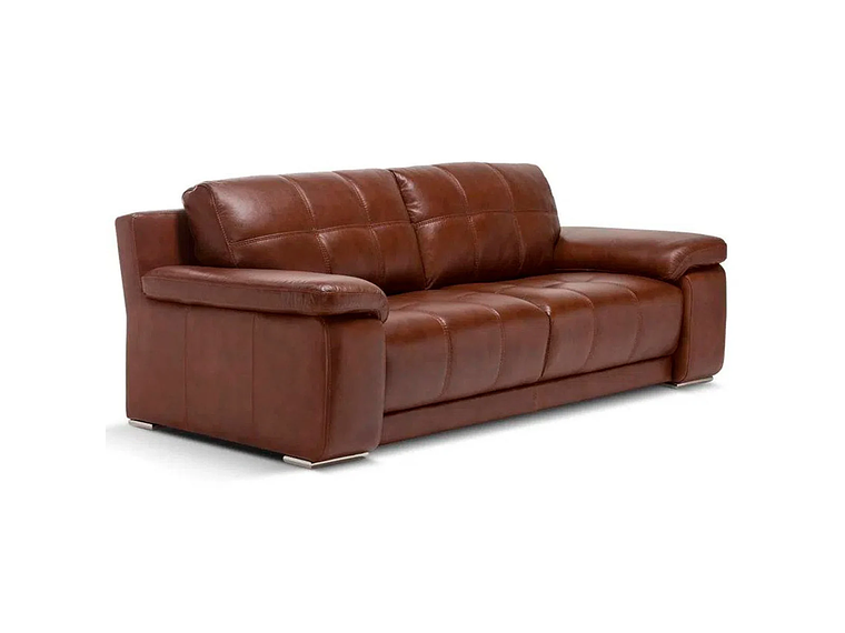 SOFÁ ROSEN 5037 3 CUERPOS CUERO CARAMELO 4