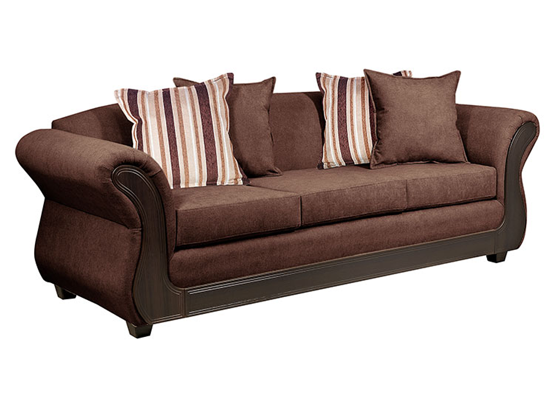 JUEGO DE LIVING INNOVAMUEBLES PALERMO TELA YF CHOCOLATE 32 4