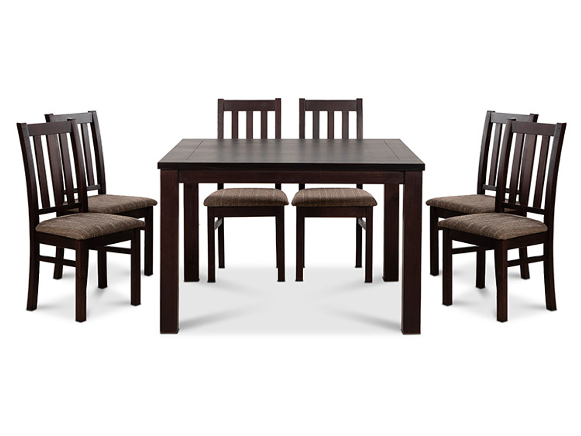 JUEGO DE COMEDOR CIC ÑUBLE 8 SILLAS CHOCOLATE CAFÉ 1