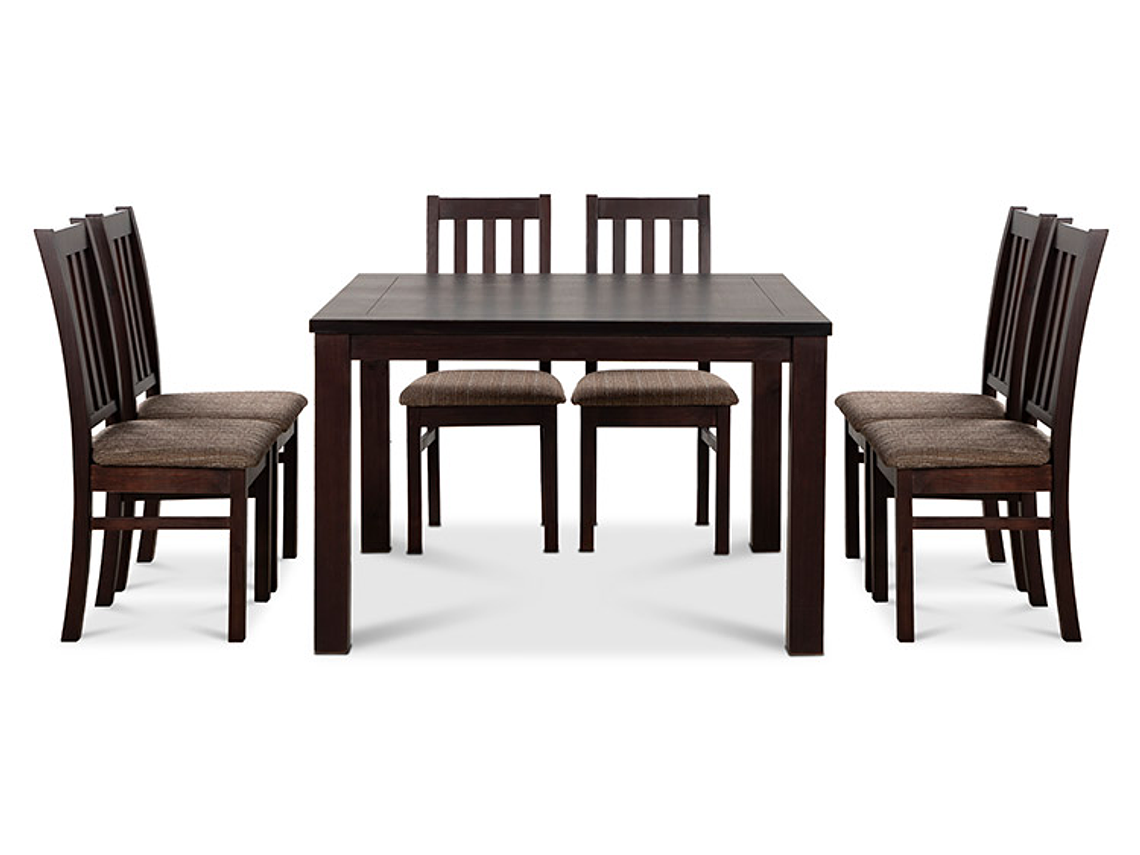 JUEGO DE COMEDOR CIC ÑUBLE 8 SILLAS CHOCOLATE CAFÉ 2