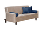 FUTÓN BLACK FACTORY 3 CUERPOS FELPA BEIGE SOFA CAMA VANGUARDIA 200 X110 AZUL - Miniatura 3