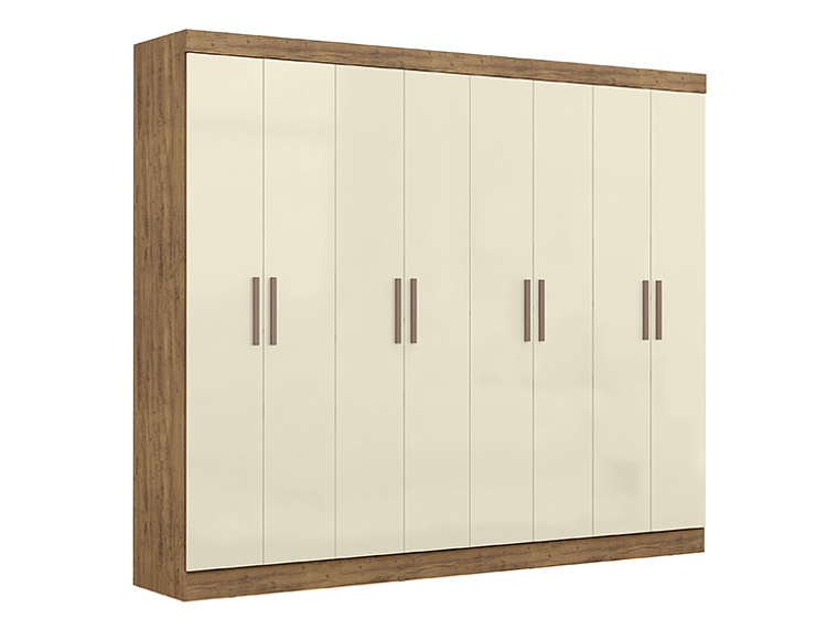 CLOSET DI PORETTI DESIGN PARIS MDF 8 PUERTAS 4 CAJONES CAFÉ CLARO 1