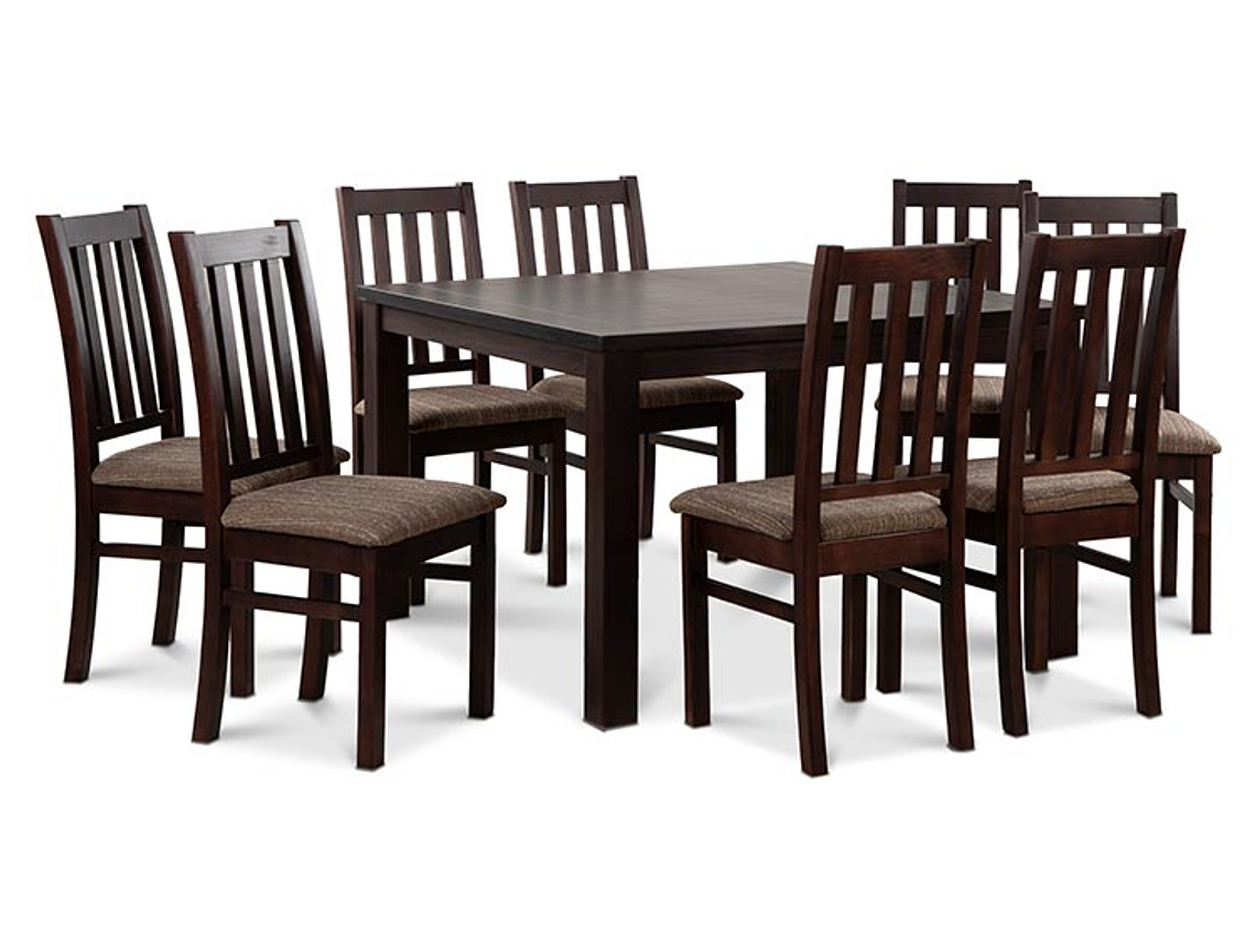 JUEGO DE COMEDOR CIC ÑUBLE 8 SILLAS CHOCOLATE CAFÉ 11