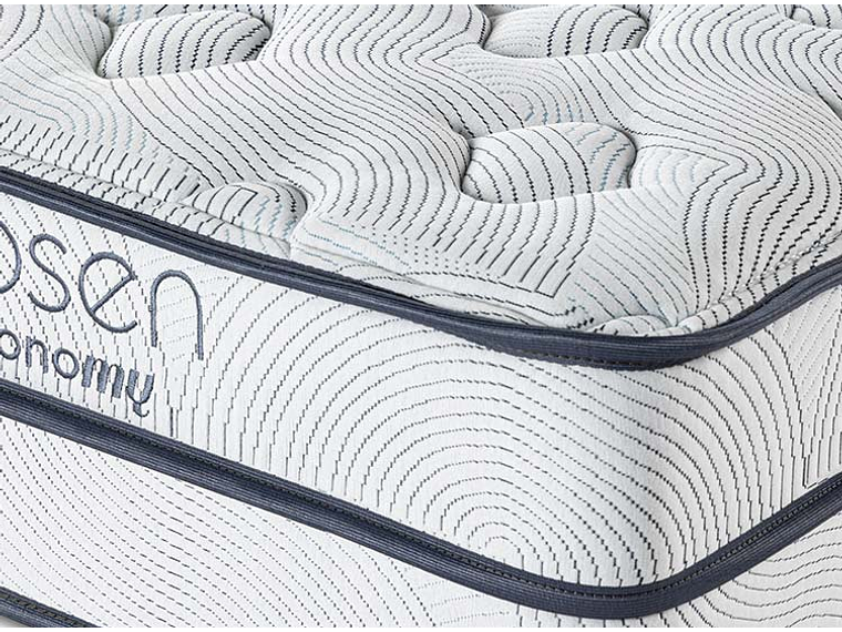 JUEGO DE DORMITORIO ROSEN CAMA EUROPEA AUTONOMY SKY BD 2 PLAZAS AZUL + SET DOLCE 6