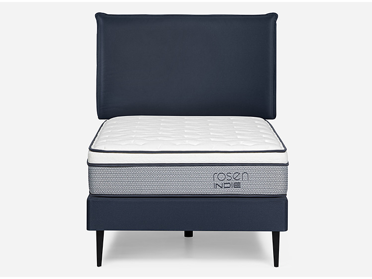 JUEGO DE DORMITORIO ROSEN CAMA EUROPEA INDIE 1.5 PLAZAS + RESPALDO MAURICE 2