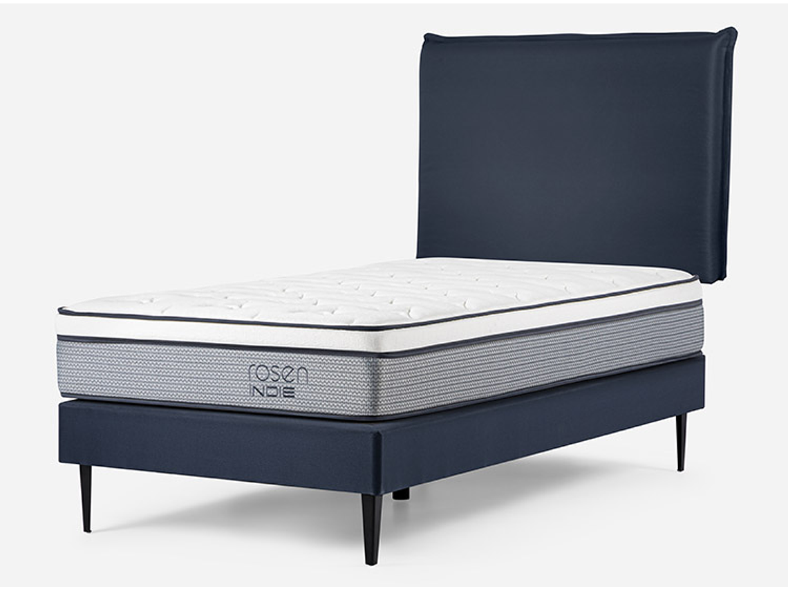 JUEGO DE DORMITORIO ROSEN CAMA EUROPEA INDIE 1.5 PLAZAS + RESPALDO MAURICE 3