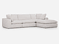 SOFÁ ROSEN BLANCO CRUDO SECCIONAL DORNIE TELA 4 PIEZAS - Miniatura 3
