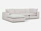 SOFÁ ROSEN BLANCO CRUDO SECCIONAL DORNIE TELA 4 PIEZAS - Miniatura 5