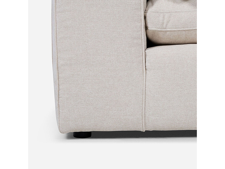 SOFÁ ROSEN BLANCO CRUDO SECCIONAL DORNIE TELA 4 PIEZAS 7