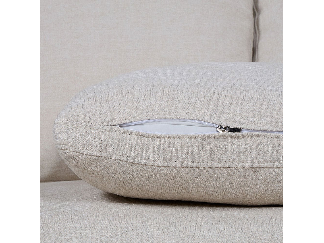 SOFÁ ROSEN BLANCO CRUDO SECCIONAL DORNIE TELA 4 PIEZAS 8