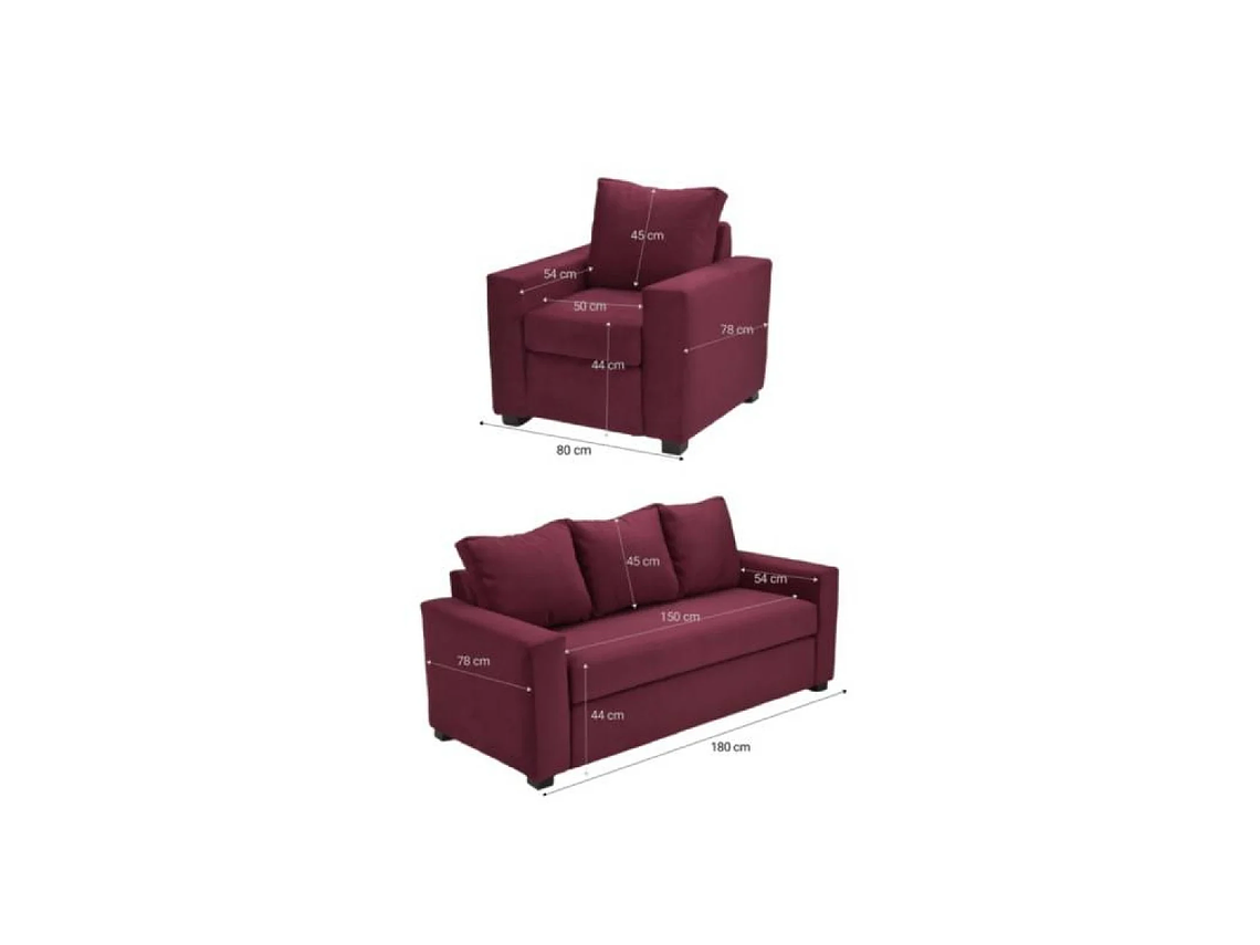 LIVING BILDUN MELISS 3-1-1 FELPA VINO TINTO 6