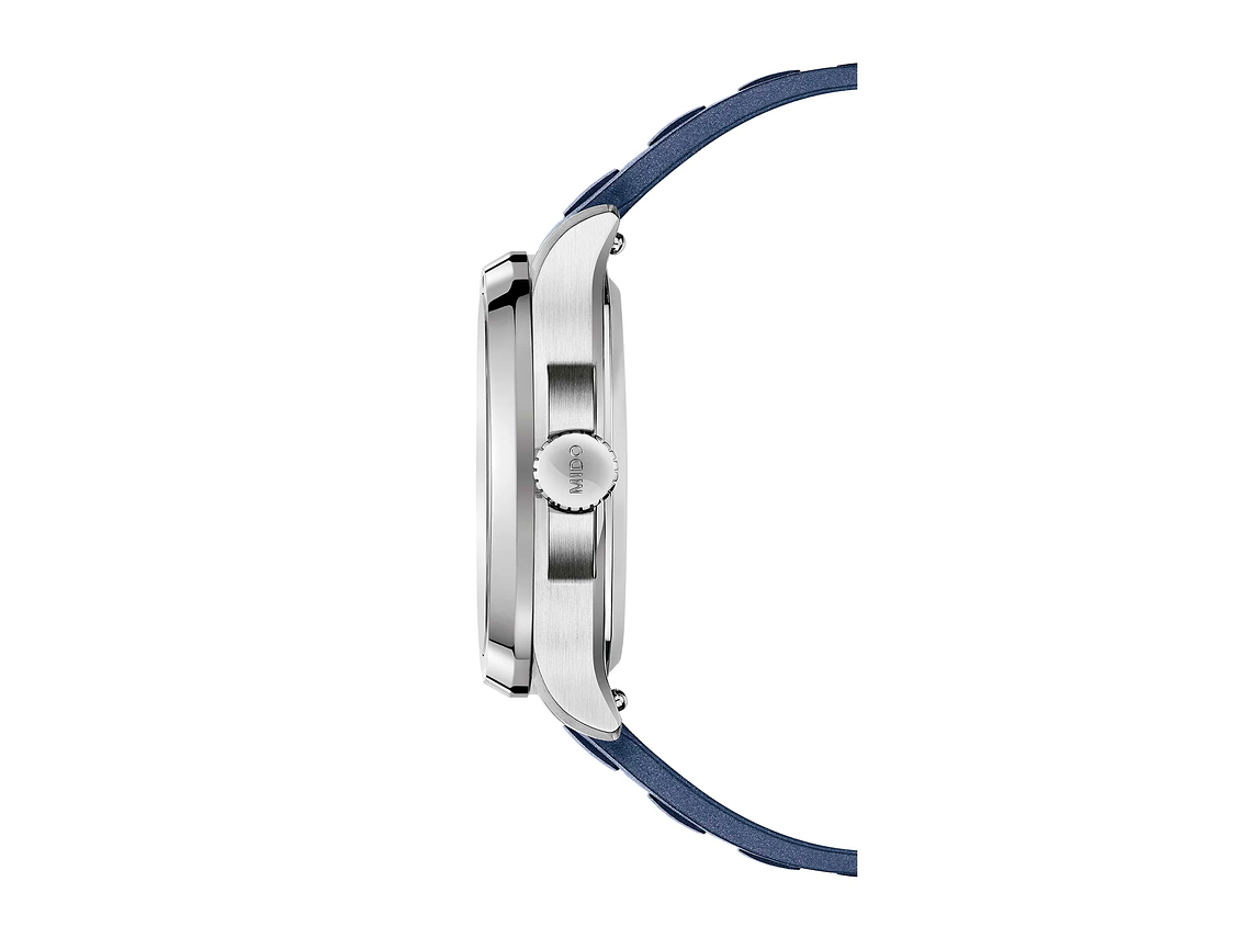 RELOJ MIDO MULTIFORT TV BIG DATE RESINA AZUL 2