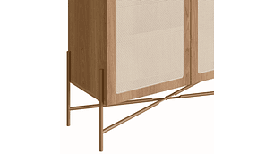 BAR DECOCASA OSLO RATAN CAFÉ NATURAL METAL