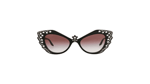 GAFAS DE SOL GUCCI DE ACETATO CON MONTURA EN FORMA DE OJO DE GATO PARA MUJER EN NEGRO Y ROJO