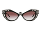 GAFAS DE SOL GUCCI DE ACETATO CON MONTURA EN FORMA DE OJO DE GATO PARA MUJER EN NEGRO Y ROJO - Miniatura 1