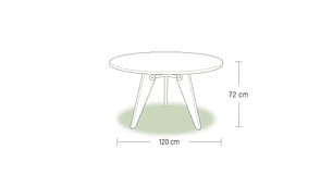 MESA REMATIME OTELO 120 CM NATURAL