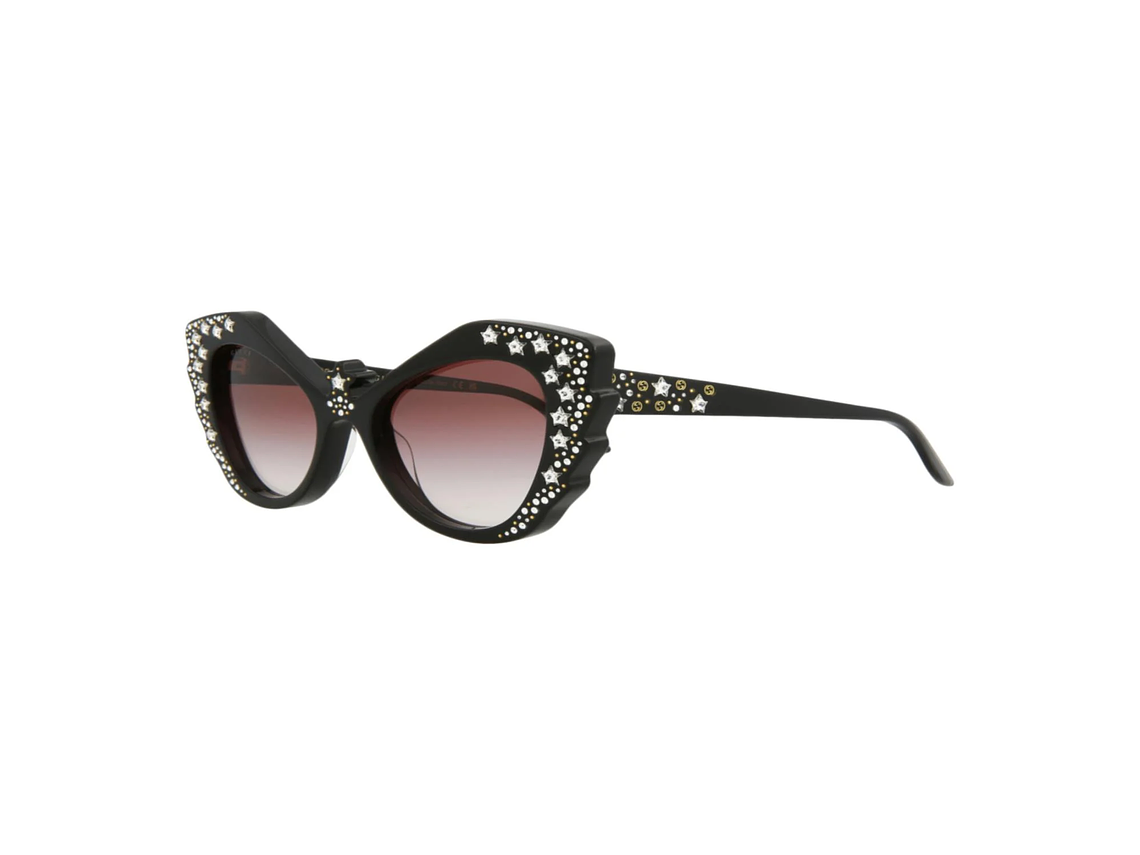 GAFAS DE SOL GUCCI DE ACETATO CON MONTURA EN FORMA DE OJO DE GATO PARA MUJER EN NEGRO Y ROJO 3