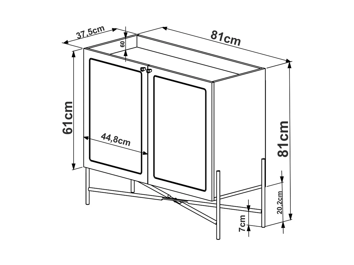 BAR DECOCASA OSLO RATAN CAFÉ NATURAL METAL 4
