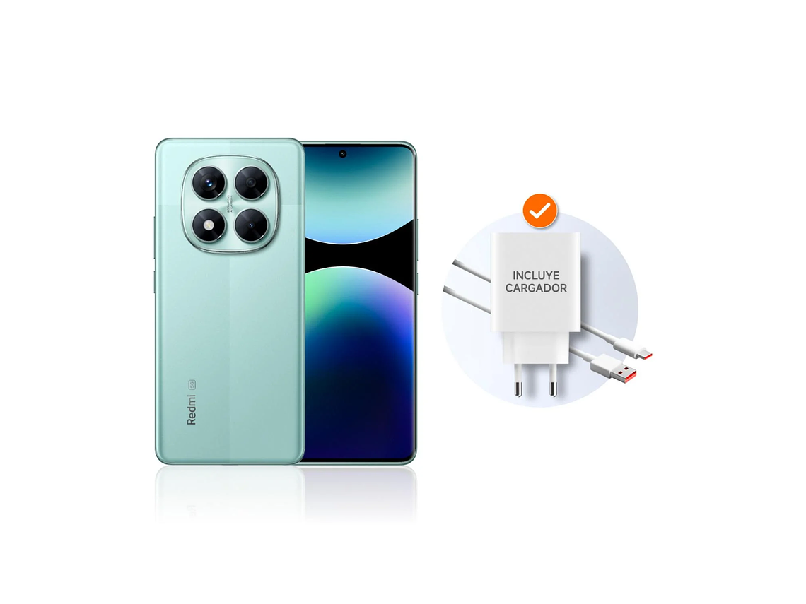 KIT CELULAR REDMI NOTE 14 PRO 5G 256GB CORAL GREEN + XIAOMI SOUND POCKET 5W 1