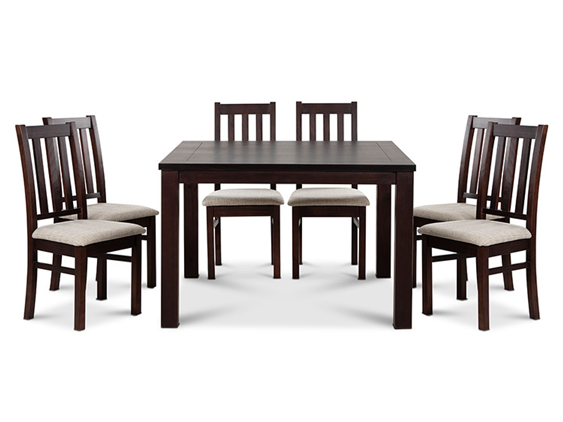 JUEGO DE COMEDOR CIC ÑUBLE 8 SILLAS CHOCOLATE BEIGE 3