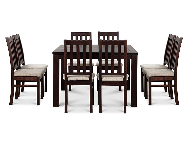 JUEGO DE COMEDOR CIC ÑUBLE 8 SILLAS CHOCOLATE BEIGE 7