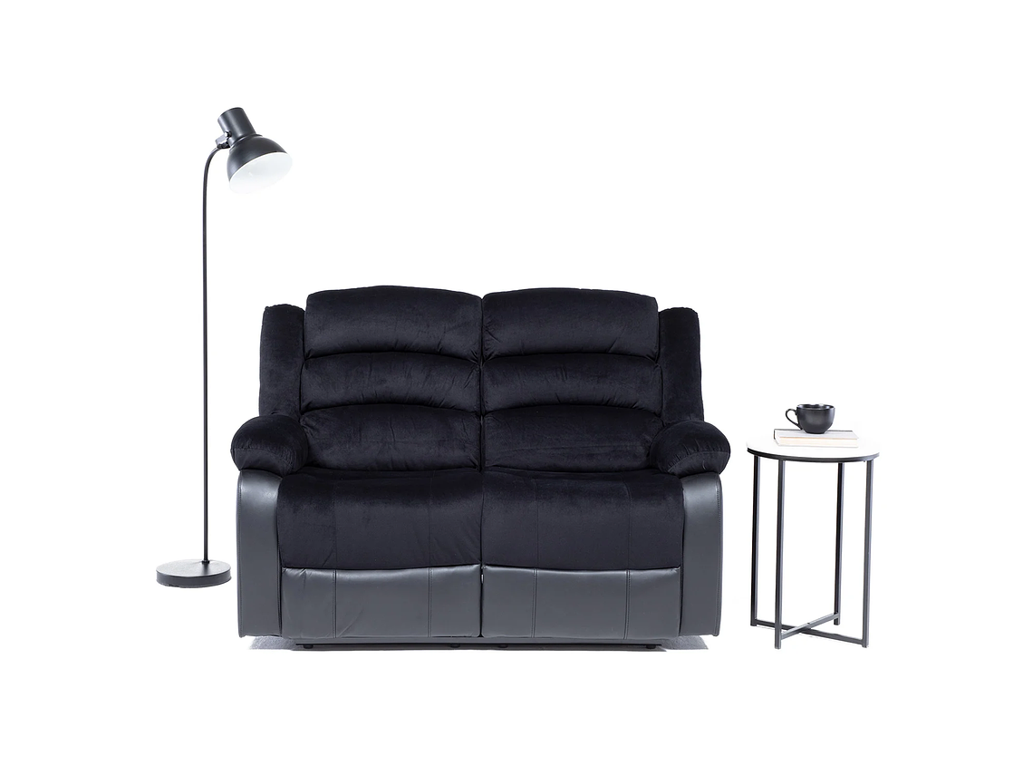 SOFÁ VYS SPA BLACK VENOM 2 CUERPOS ACERO NEGRO RECLINABLE 1