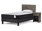 JUEGO DE DORMITORIO ROSEN CAMA EUROPEA WAVE 1 PLAZA + SET TABOR GRIS + ALMOHADAS - Miniatura 2