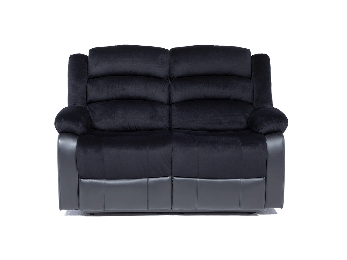 SOFÁ VYS SPA BLACK VENOM 2 CUERPOS ACERO NEGRO RECLINABLE 4