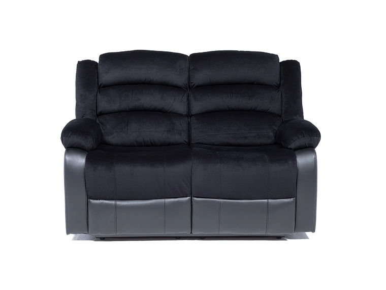 SOFÁ VYS SPA BLACK VENOM 2 CUERPOS ACERO NEGRO RECLINABLE 4