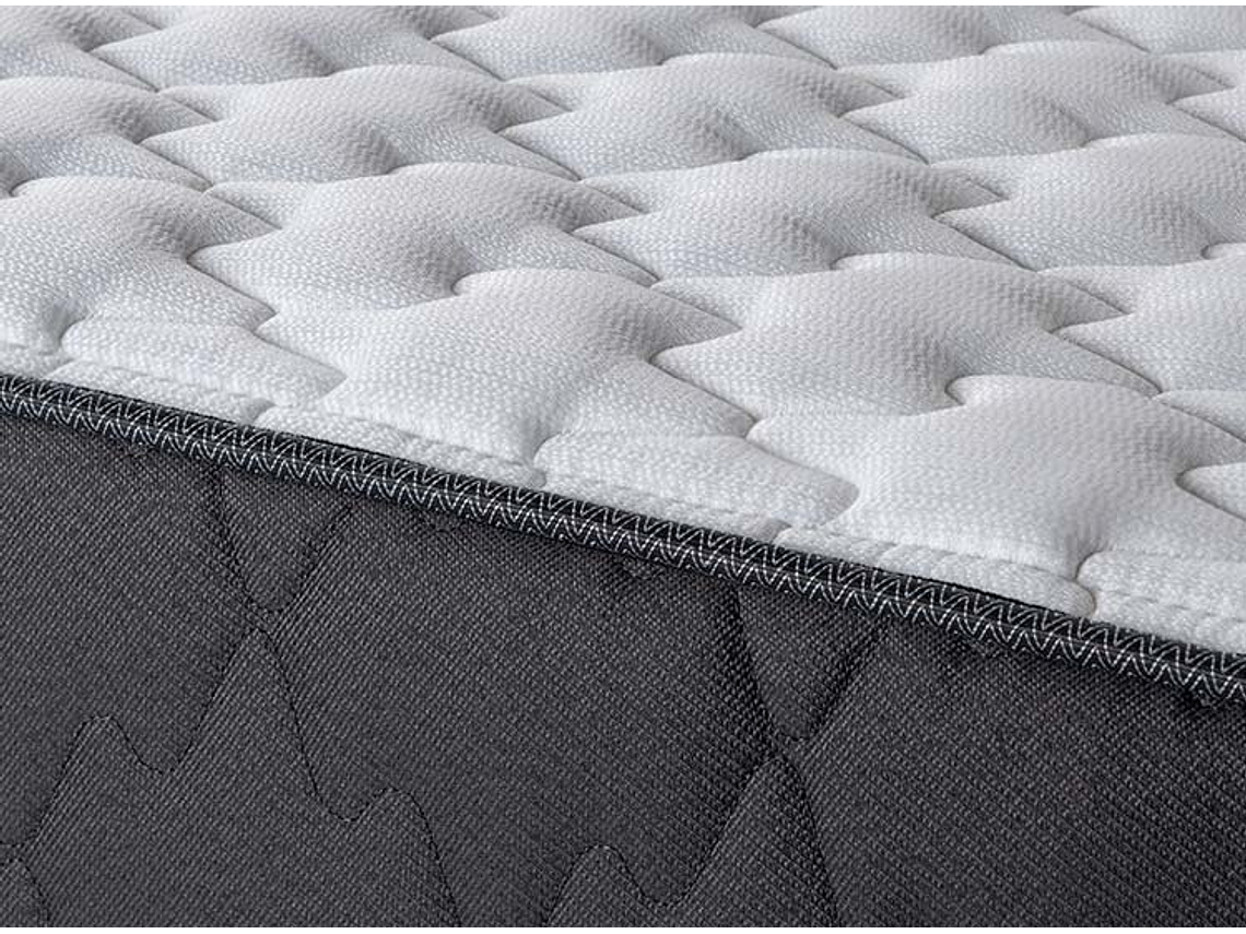 JUEGO DE DORMITORIO ROSEN CAMA EUROPEA WAVE 1 PLAZA + SET TABOR GRIS + ALMOHADAS 9