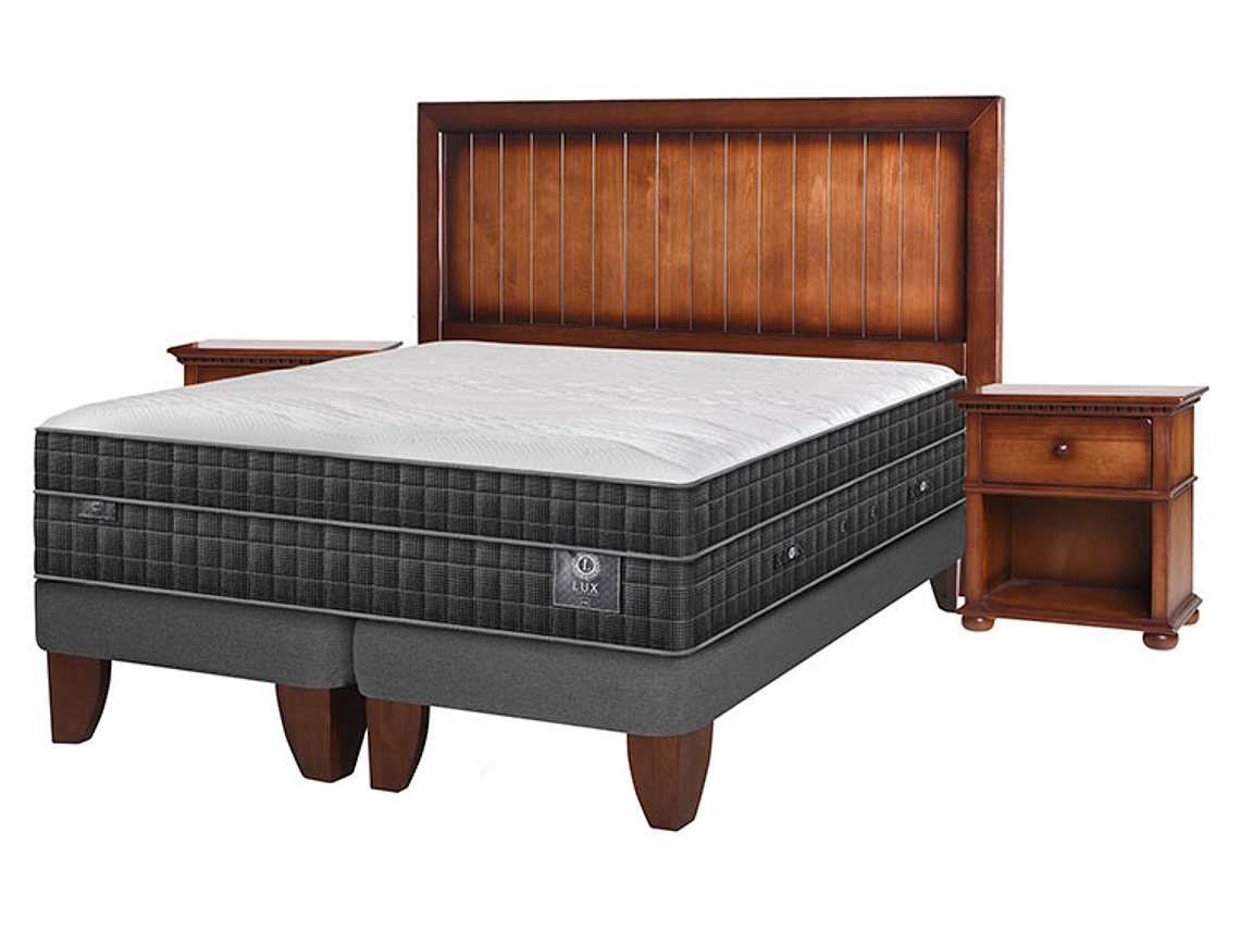 JUEGO DE DORMITORIO CIC CAMA EUROPEA LUX KING + MUEBLES MONTERREY 2