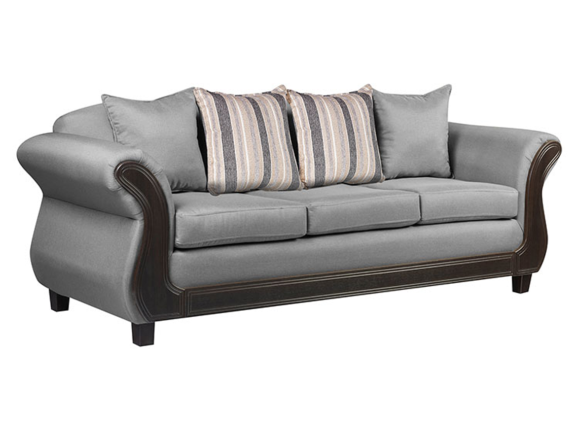 JUEGO DE LIVING INNOVAMUEBLES PALERMO TELA GRIS CLARO 32 1