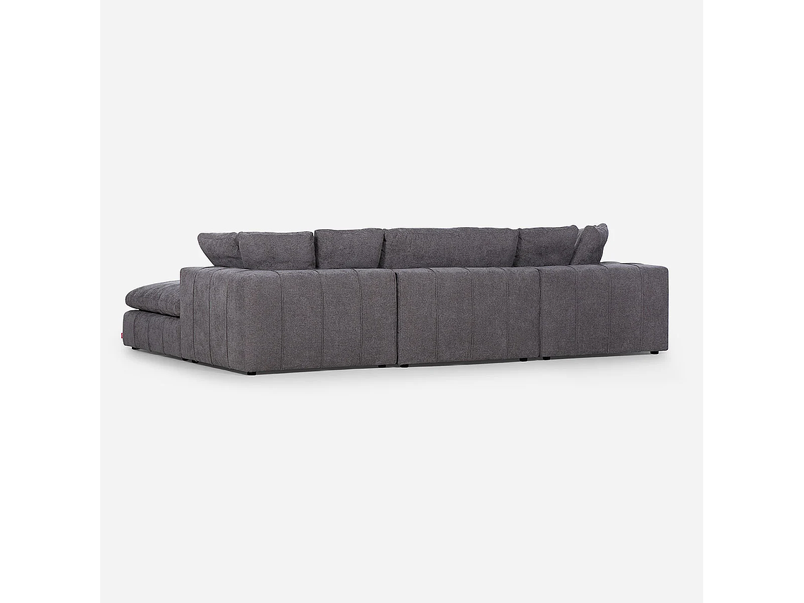 SOFÁ ROSEN GRIS SECCIONAL DORNIE TELA 4 PIEZAS 2