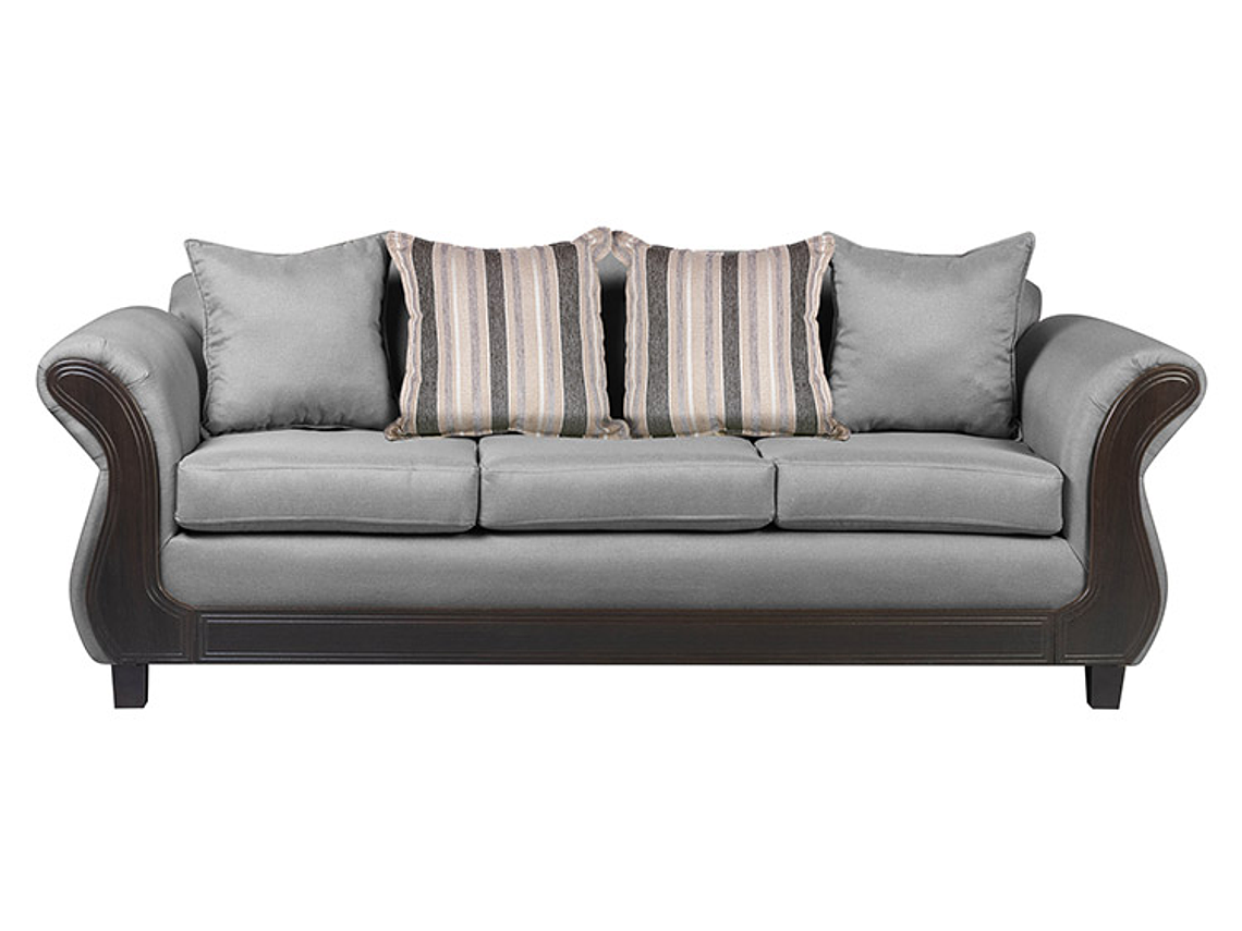 JUEGO DE LIVING INNOVAMUEBLES PALERMO TELA GRIS CLARO 32 3