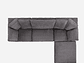 SOFÁ ROSEN GRIS SECCIONAL DORNIE TELA 4 PIEZAS - Miniatura 4