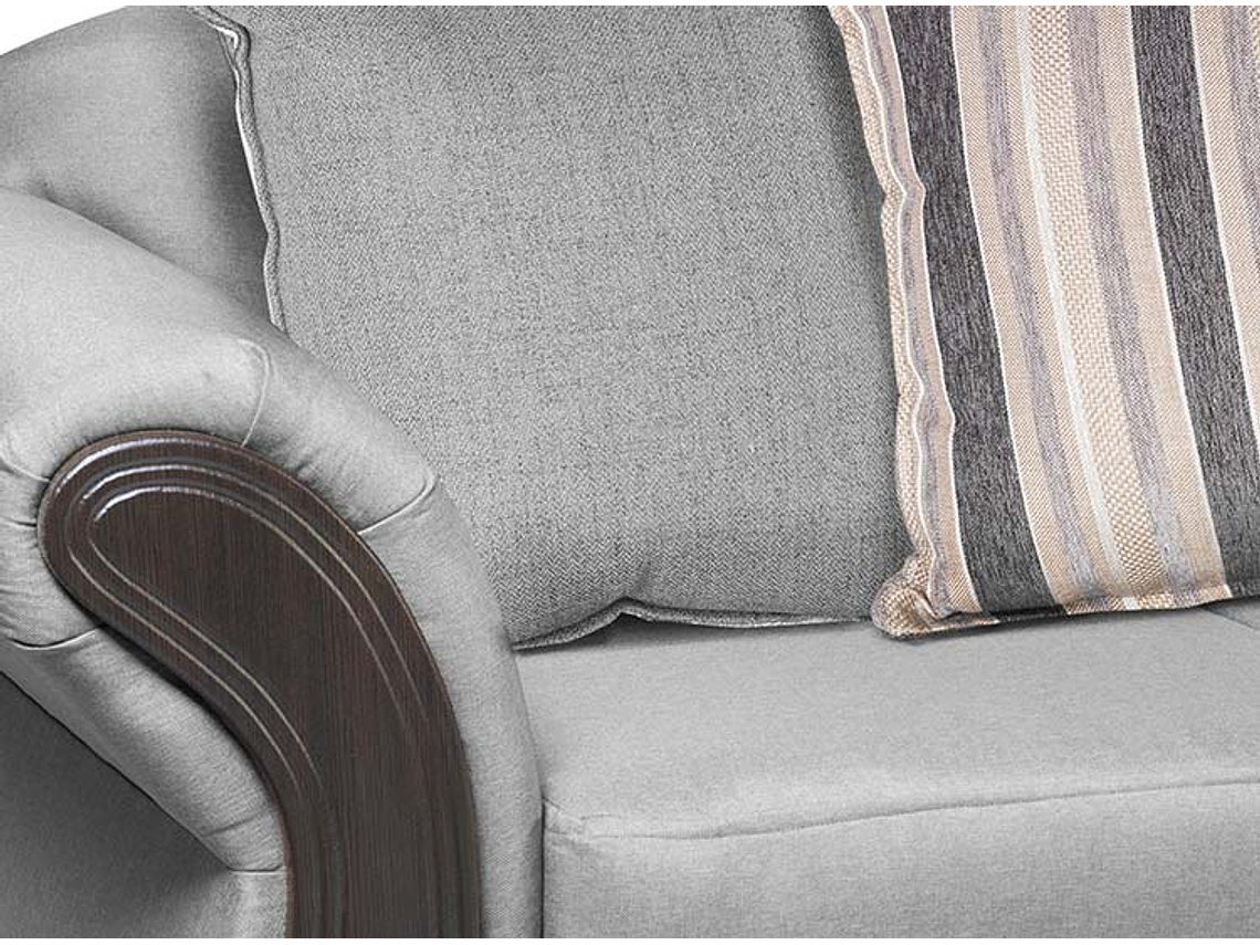 JUEGO DE LIVING INNOVAMUEBLES PALERMO TELA GRIS CLARO 32 5