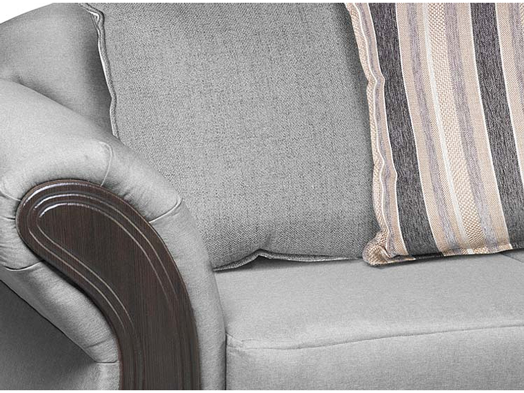 JUEGO DE LIVING INNOVAMUEBLES PALERMO TELA GRIS CLARO 32 5