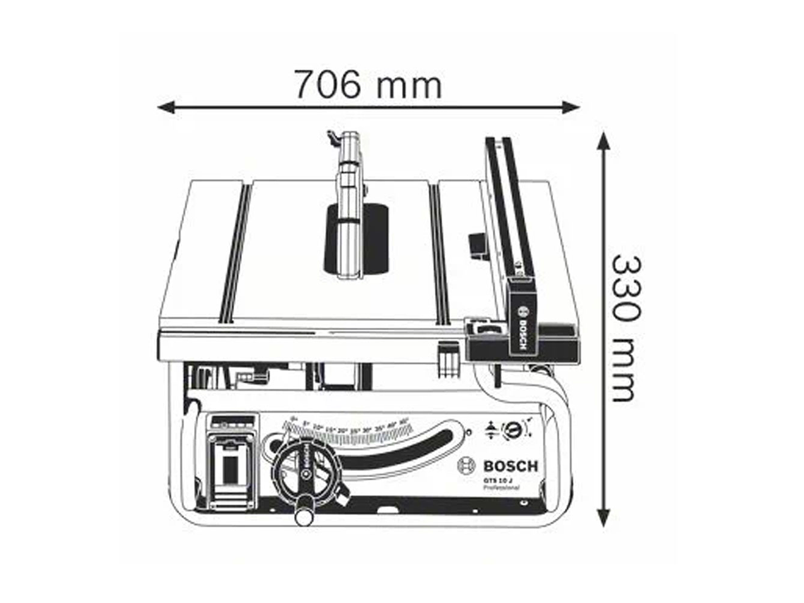 SIERRA DE BANCO 10' BOSCH GTS 10 J - 1800W 2