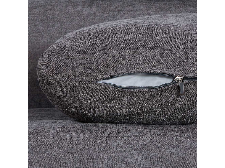 SOFÁ ROSEN GRIS SECCIONAL DORNIE TELA 4 PIEZAS 9