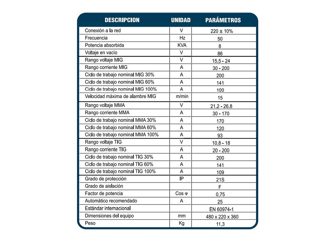 SOLDADORA INDURA COMPACTMIG 200 INVERSORA MIG/MMA/TIG 4