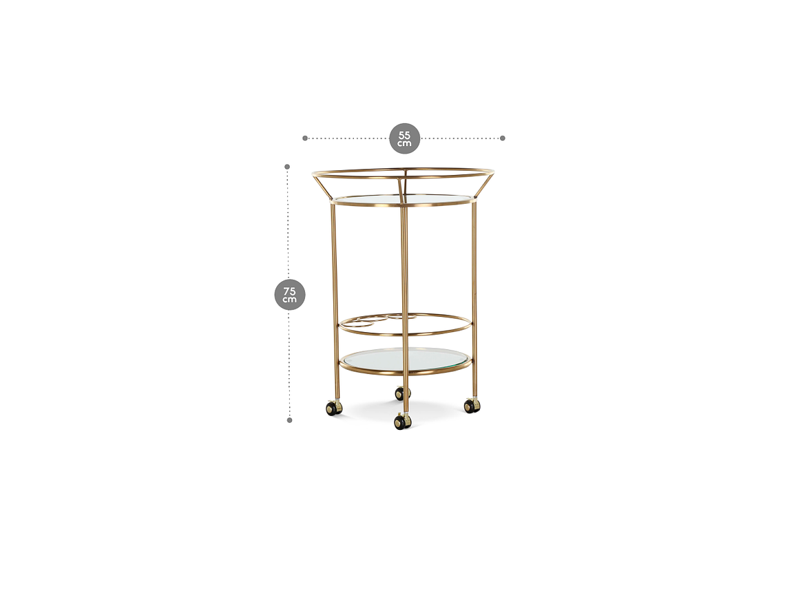 CARRO BAR ROSEN RAVAL BRONCE METAL 5