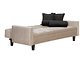 FUTÓN BLACK FACTORY VANGUARDIA 3 CUERPOS FELPA BEIGE SOFA CAMA 200 X110 NEGRO - Miniatura 1